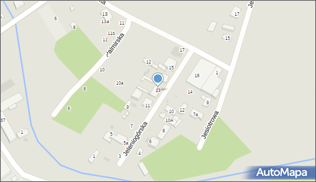 Warszawa, Jeleniogórska, 13, mapa Warszawy