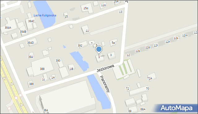 Warszawa, Jeziorowa, 1, mapa Warszawy