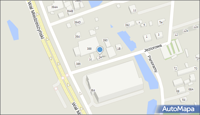 Warszawa, Jeziorowa, 1A, mapa Warszawy