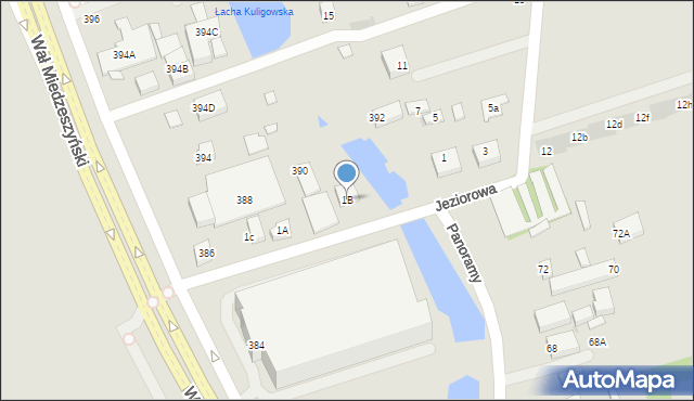 Warszawa, Jeziorowa, 1B, mapa Warszawy