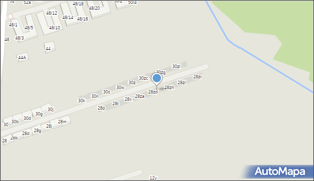 Warszawa, Jeziorowa, 28ze, mapa Warszawy