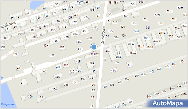Warszawa, Jeziorowa, 41A/1, mapa Warszawy