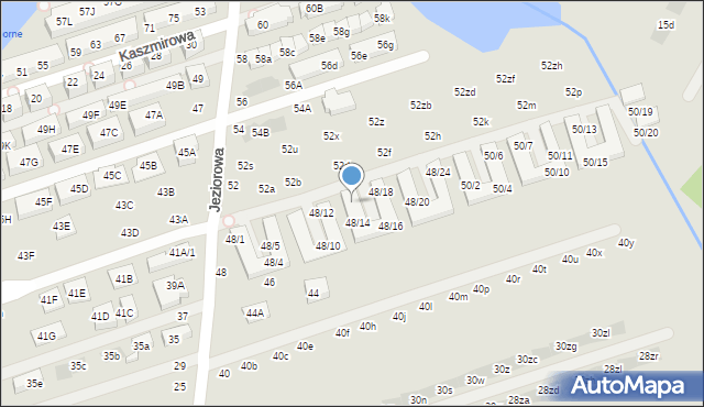 Warszawa, Jeziorowa, 48/13, mapa Warszawy