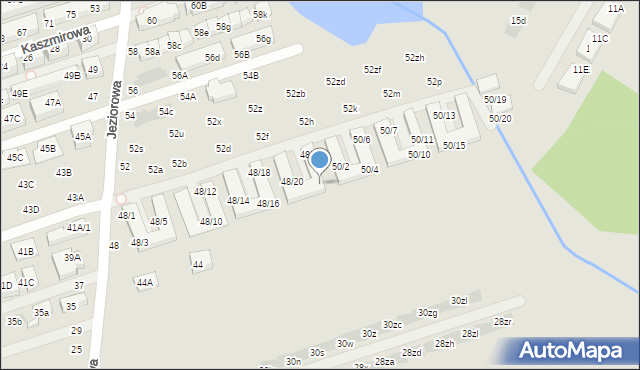 Warszawa, Jeziorowa, 48/22, mapa Warszawy