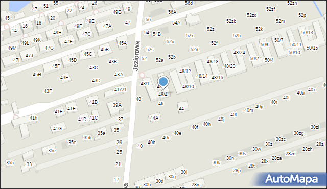 Warszawa, Jeziorowa, 48/4, mapa Warszawy