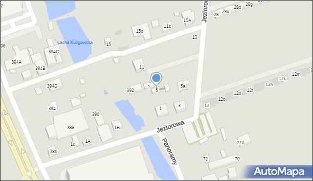 Warszawa, Jeziorowa, 5, mapa Warszawy
