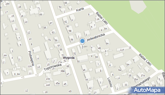 Warszawa, Jedwabnicka, 2, mapa Warszawy