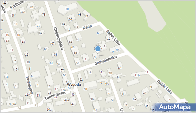 Warszawa, Jedwabnicka, 3A, mapa Warszawy