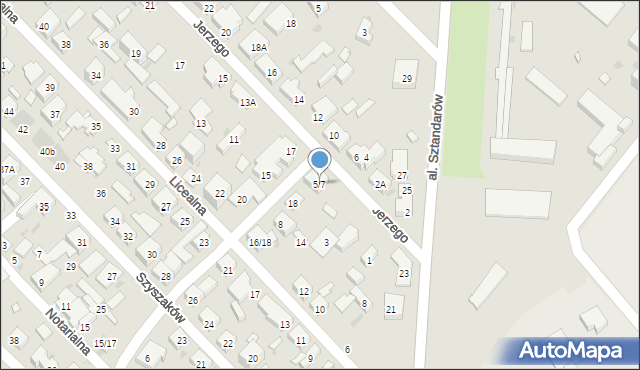 Warszawa, Jerzego, 5/7, mapa Warszawy