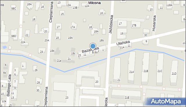 Warszawa, Jeździecka, 18f, mapa Warszawy