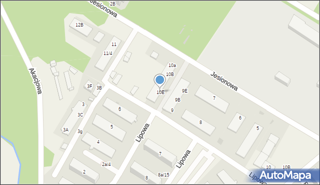 Wiechlice, Jesionowa, 10E, mapa Wiechlice