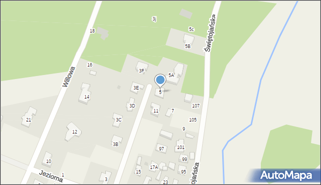 Wieliszew, Jeziorna, 5, mapa Wieliszew
