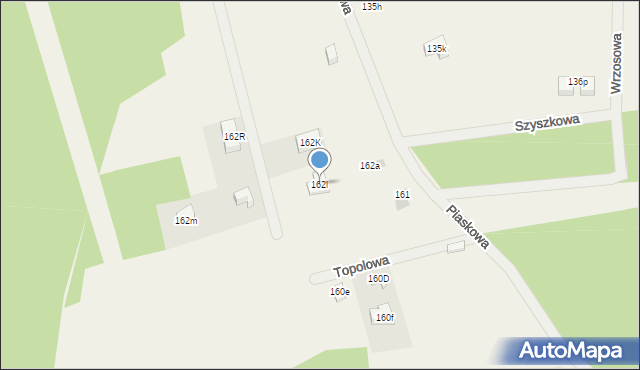 Wierzchucino, Jeżynowa, 11, mapa Wierzchucino