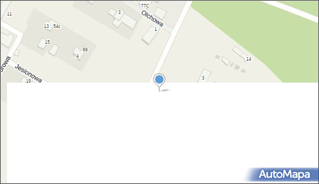 Wikielec, Jesionowa, 5, mapa Wikielec