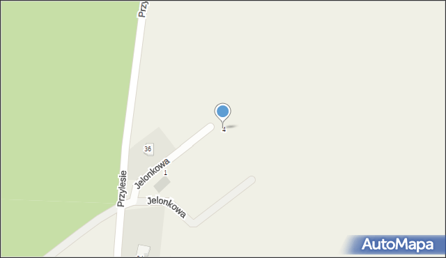 Wisławie, Jelonkowa, 4, mapa Wisławie