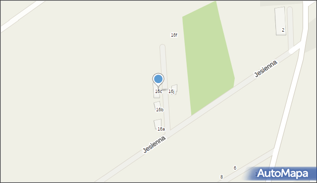 Włoszakowice, Jesienna, 16c, mapa Włoszakowice