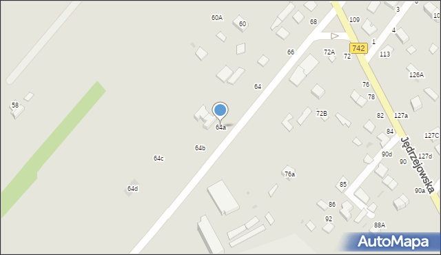 Włoszczowa, Jędrzejowska, 64a, mapa Włoszczowa