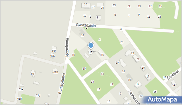 Wódka, Jęczmienna, 17, mapa Wódka