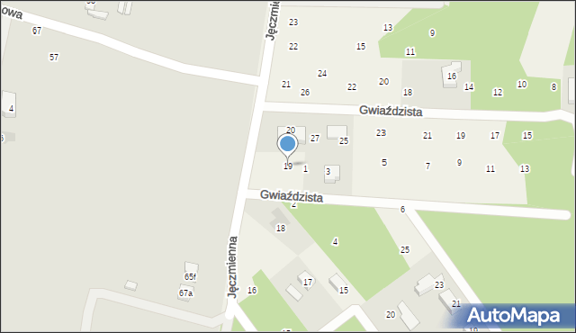 Wódka, Jęczmienna, 19, mapa Wódka