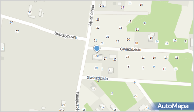 Wódka, Jęczmienna, 20, mapa Wódka