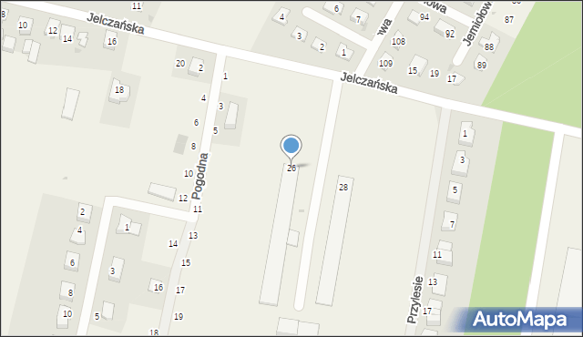 Wojnowice, Jelczańska, 26, mapa Wojnowice