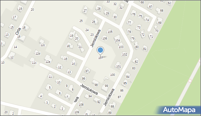 Wojnowice, Jemiołowa, 107, mapa Wojnowice