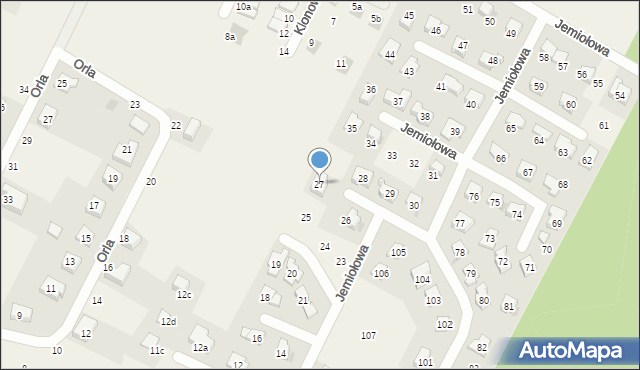 Wojnowice, Jemiołowa, 27, mapa Wojnowice