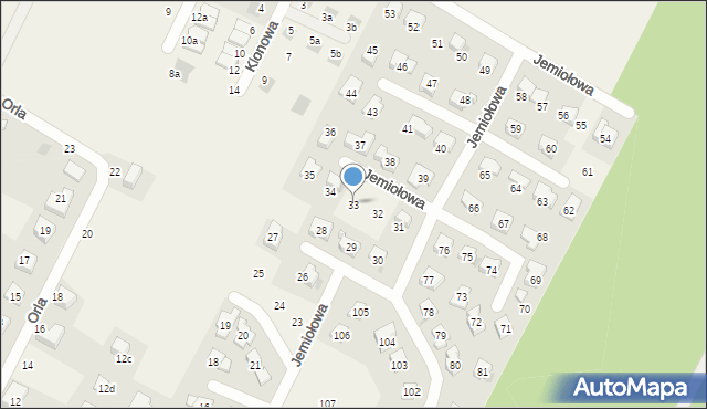 Wojnowice, Jemiołowa, 33, mapa Wojnowice