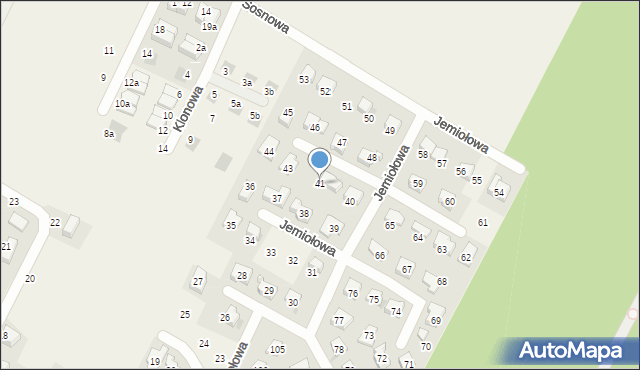 Wojnowice, Jemiołowa, 41, mapa Wojnowice