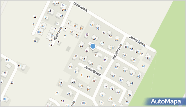 Wojnowice, Jemiołowa, 42, mapa Wojnowice