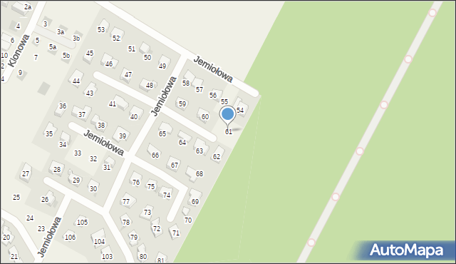 Wojnowice, Jemiołowa, 61, mapa Wojnowice