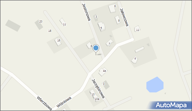 Wójtowo, Jesionowa, 10, mapa Wójtowo