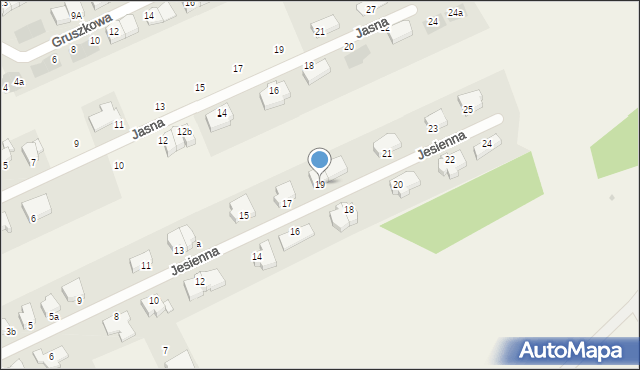 Wołczkowo, Jesienna, 19, mapa Wołczkowo