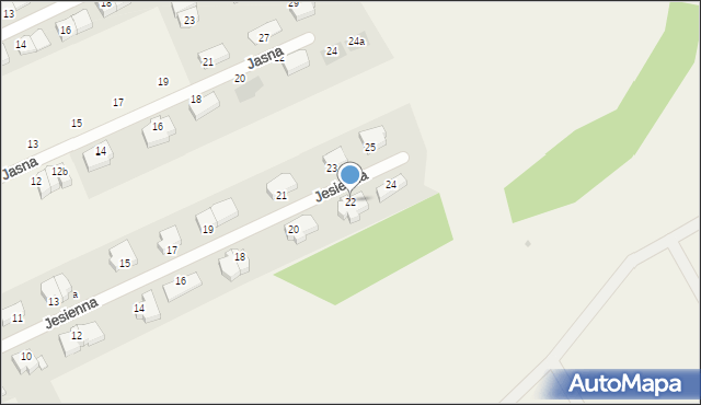 Wołczkowo, Jesienna, 22, mapa Wołczkowo