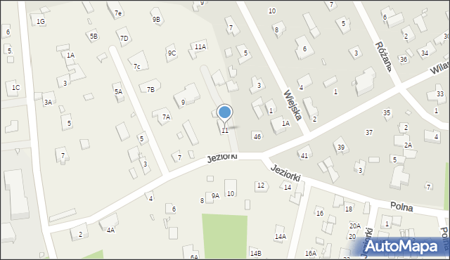 Wólka Kozodawska, Jeziorki, 11, mapa Wólka Kozodawska