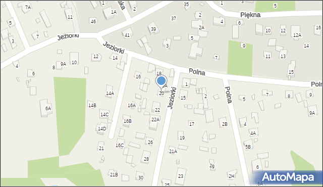 Wólka Kozodawska, Jeziorki, 20, mapa Wólka Kozodawska