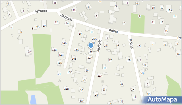 Wólka Kozodawska, Jeziorki, 22, mapa Wólka Kozodawska