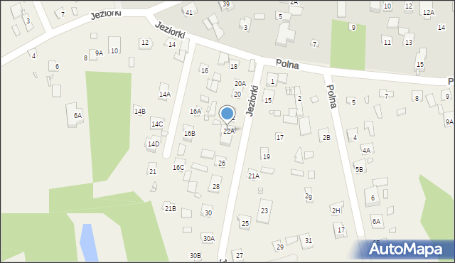 Wólka Kozodawska, Jeziorki, 22A, mapa Wólka Kozodawska
