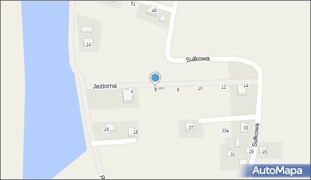 Wołowice, Jeziorna, 6, mapa Wołowice