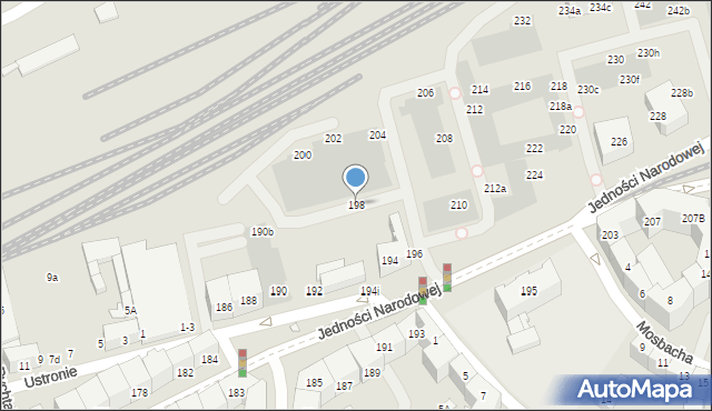 Wrocław, Jedności Narodowej, 198, mapa Wrocławia