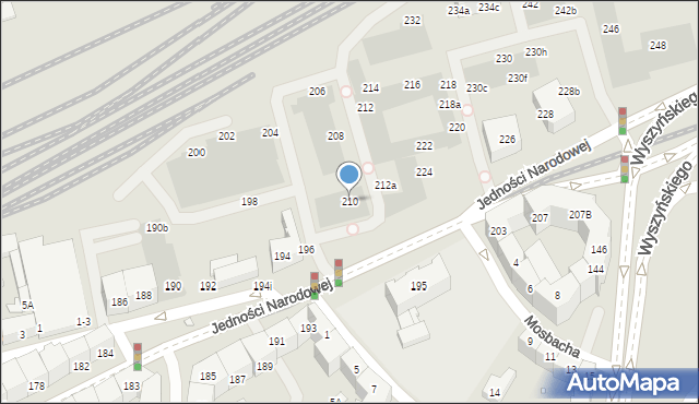 Wrocław, Jedności Narodowej, 210, mapa Wrocławia