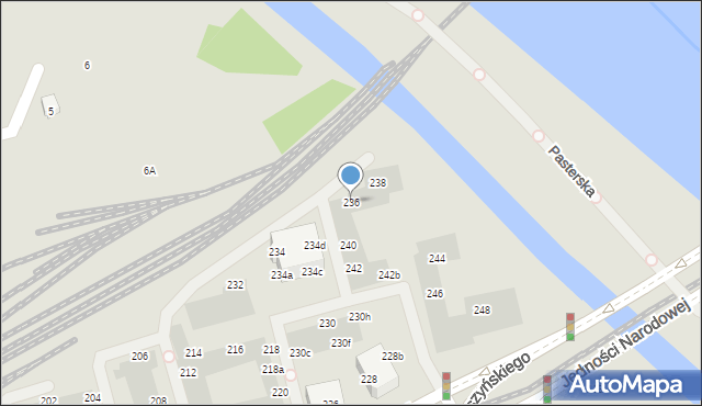 Wrocław, Jedności Narodowej, 236, mapa Wrocławia