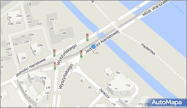 Wrocław, Jedności Narodowej, 213, mapa Wrocławia