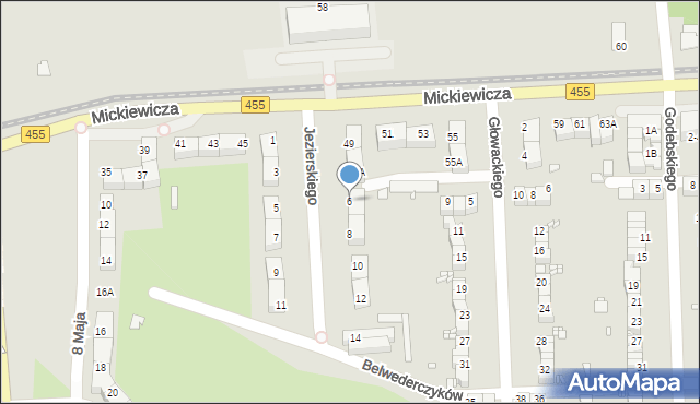 Wrocław, Jezierskiego Franciszka Salezego, ks., 6, mapa Wrocławia