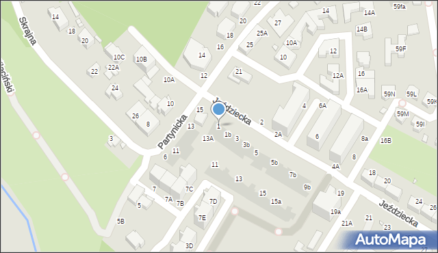 Wrocław, Jeździecka, 1, mapa Wrocławia