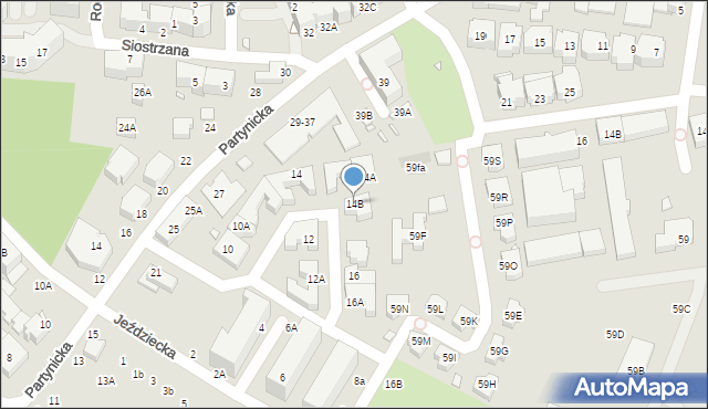 Wrocław, Jeździecka, 14B, mapa Wrocławia