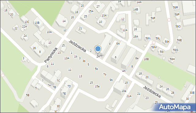 Wrocław, Jeździecka, 2A, mapa Wrocławia