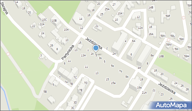 Wrocław, Jeździecka, 3, mapa Wrocławia