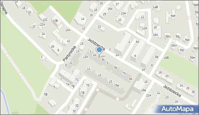 Wrocław, Jeździecka, 3a, mapa Wrocławia