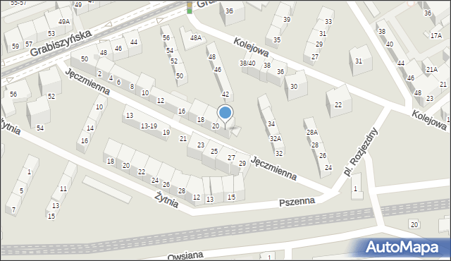 Wrocław, Jęczmienna, 22, mapa Wrocławia